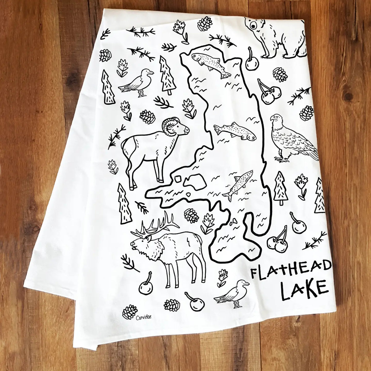 Corvidae Tea Towel