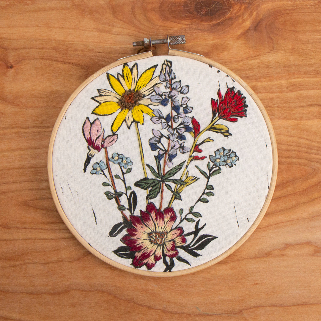 Montana Wildflowers Embroidery Kit