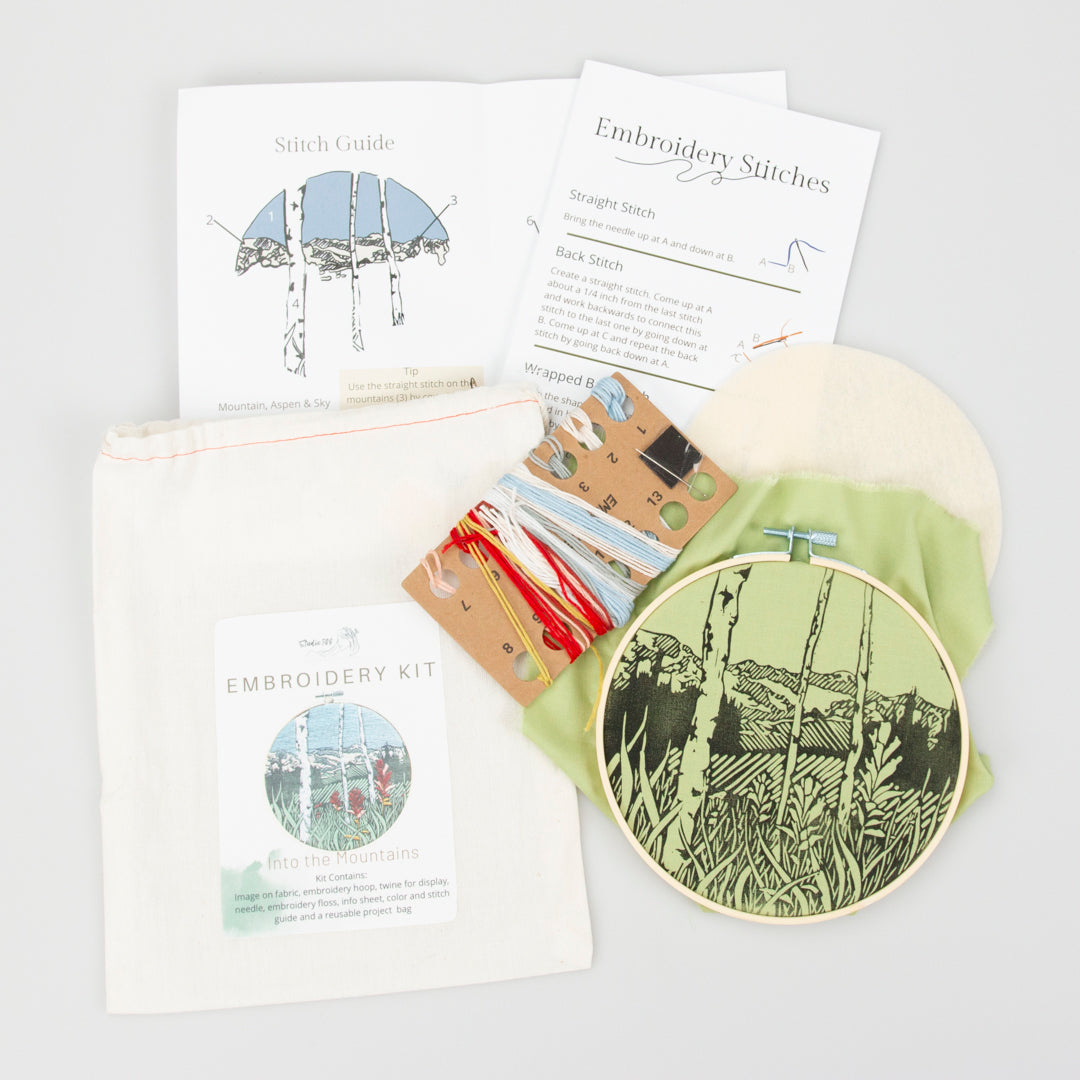 Into the Mountains Embroidery Kit