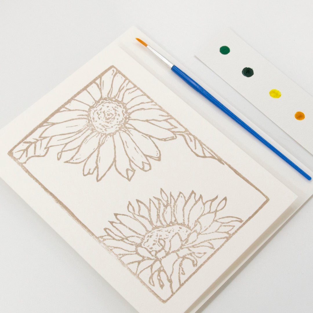 Sunflower Watercolor Card Kit