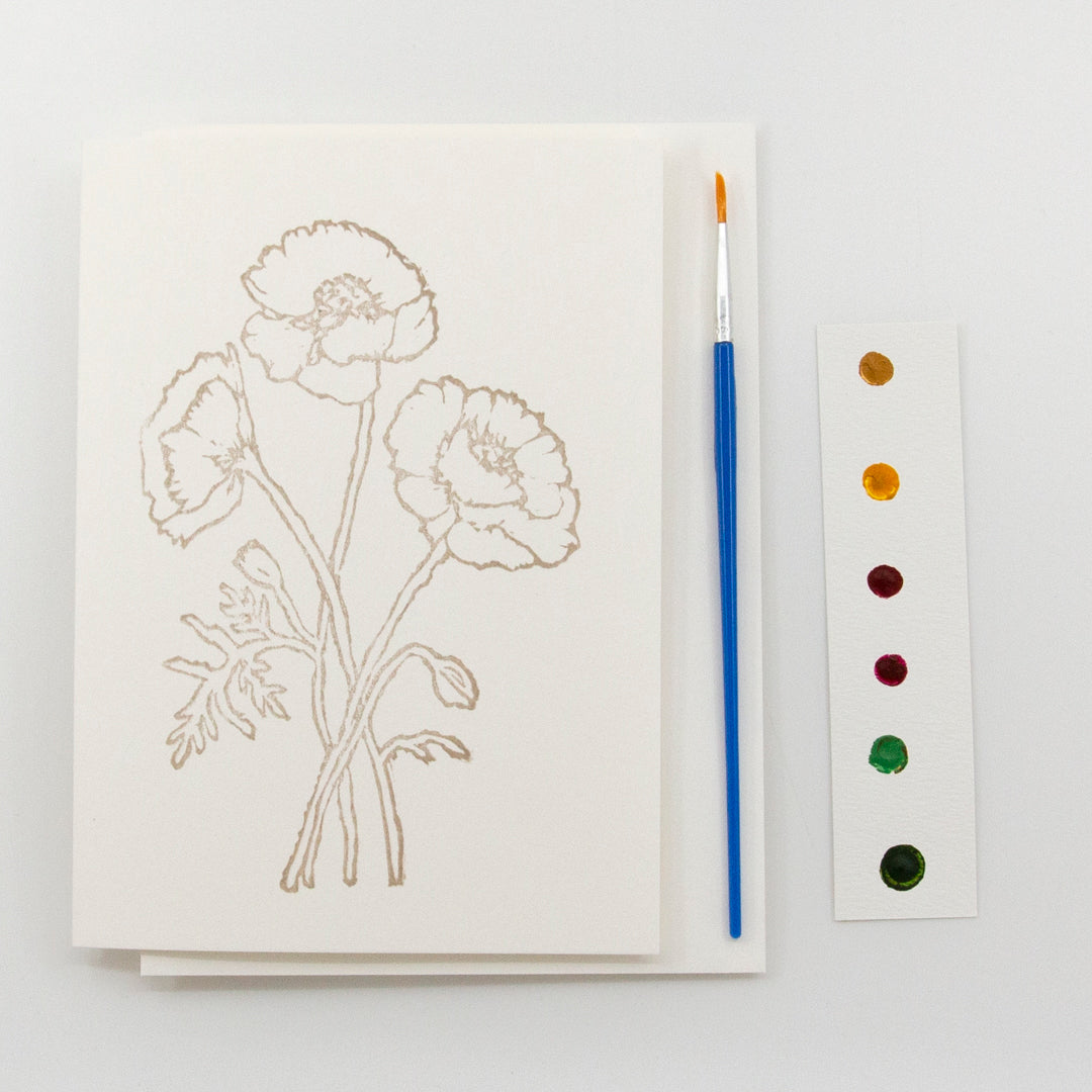 Poppy Watercolor Card Kit