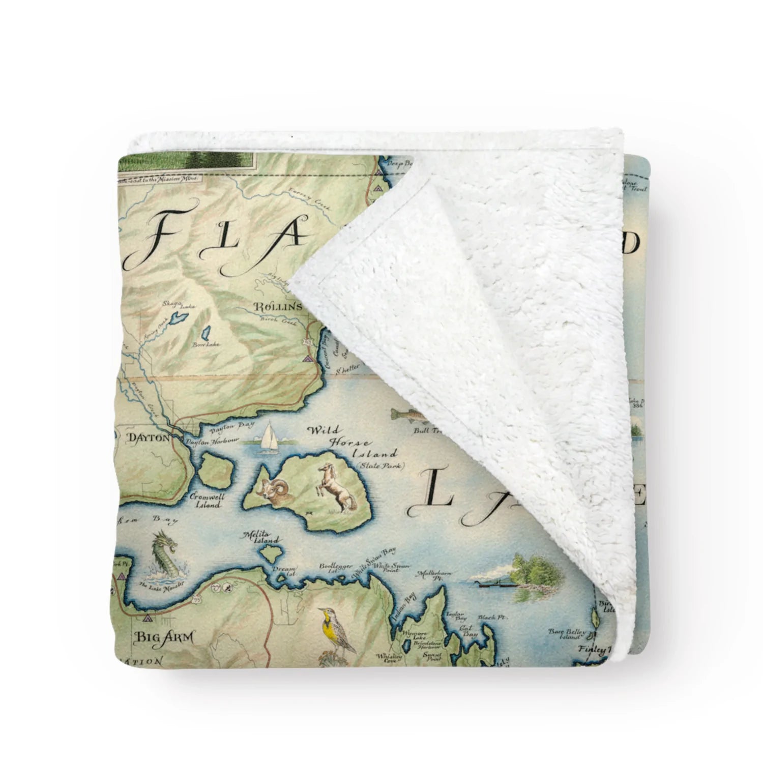 Flathead Lake Fleece Blanket