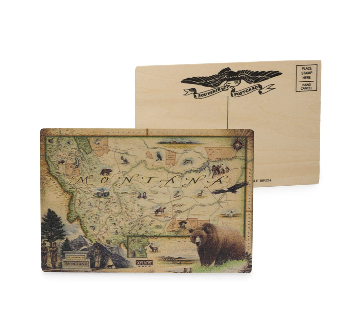 MONTANA WOODEN POST CARD