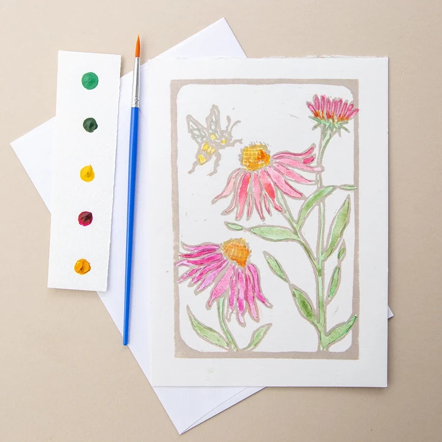 Cone Flower Watercolor Card Kit