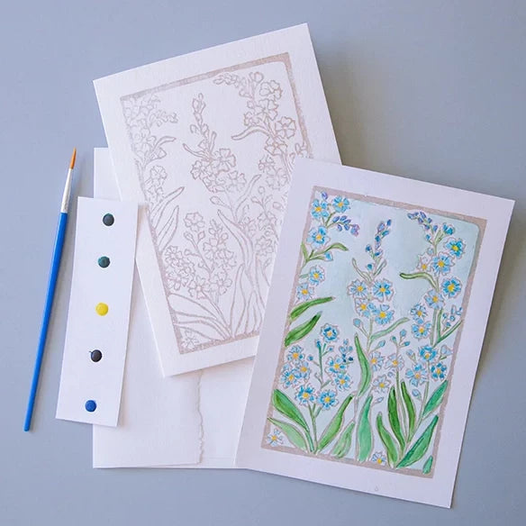 Forget Me Not Watercolor Card Kit