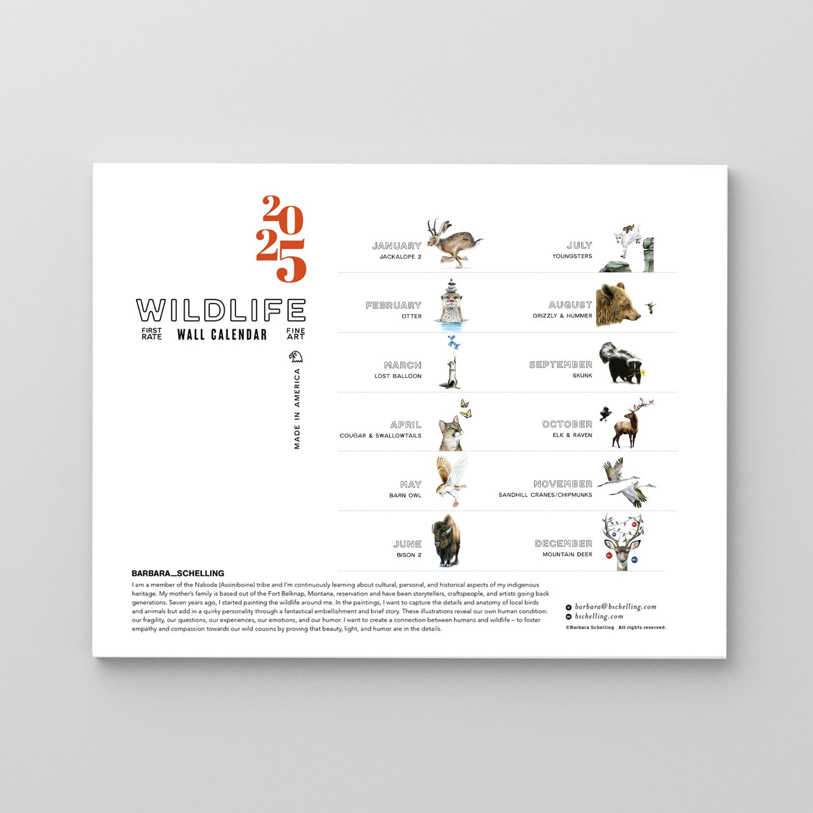 2025 Wildlife Calendar