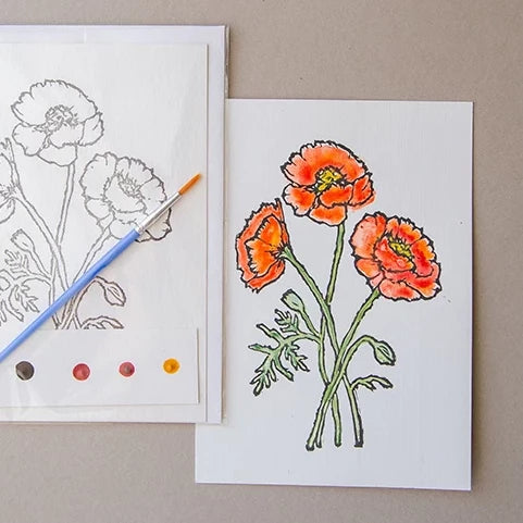 Poppy Watercolor Card Kit