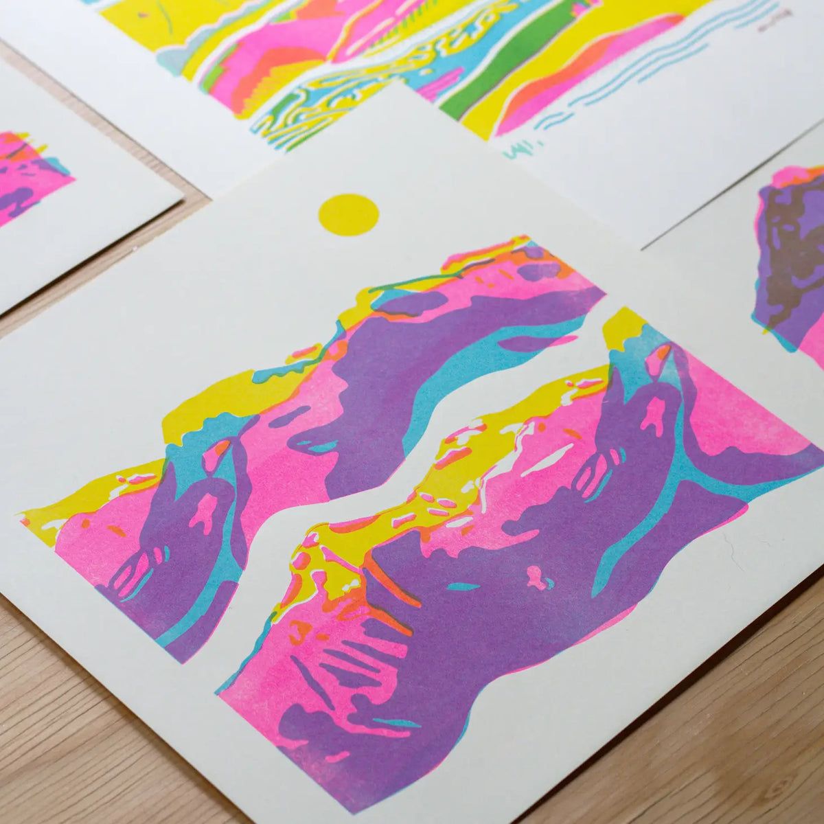 Elevation Risograph Print