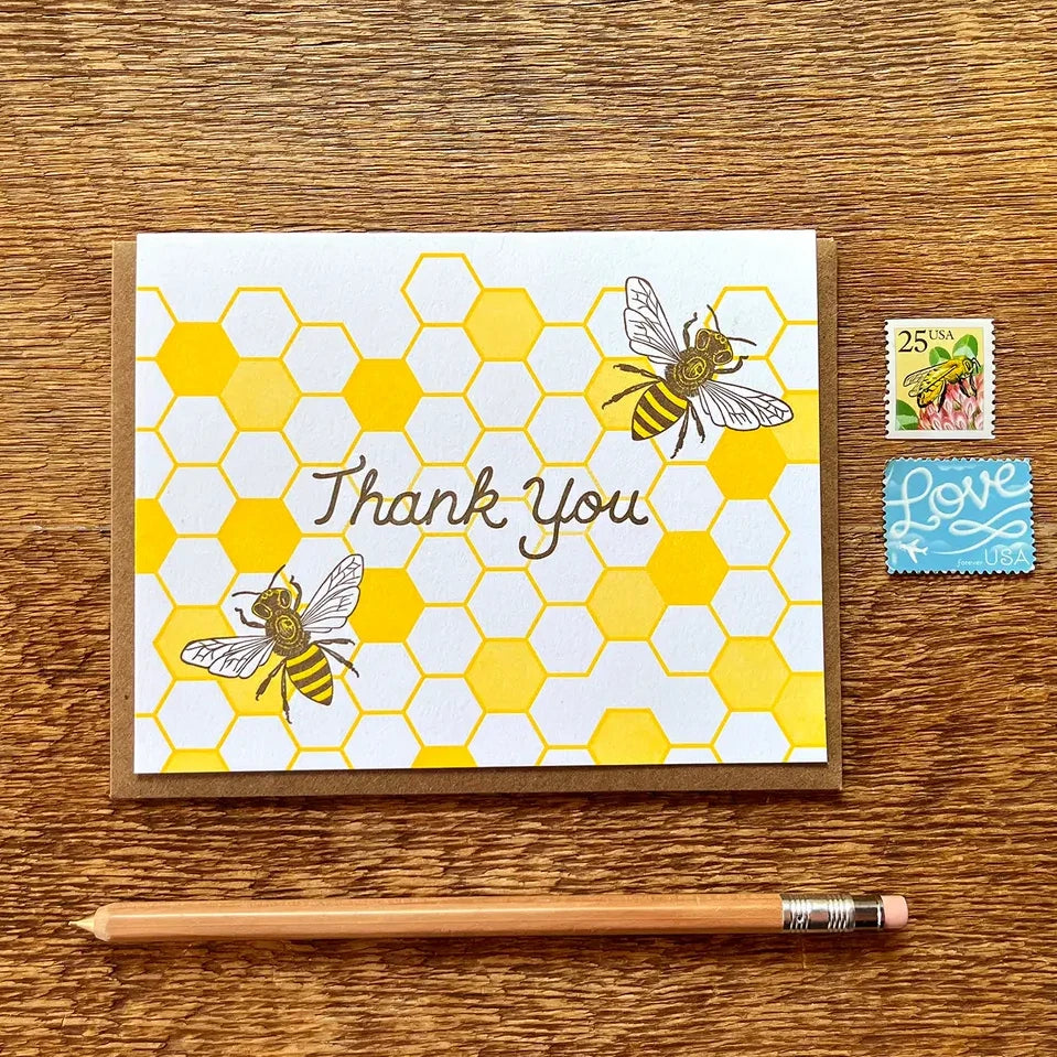 Honey Bees Thank You Card