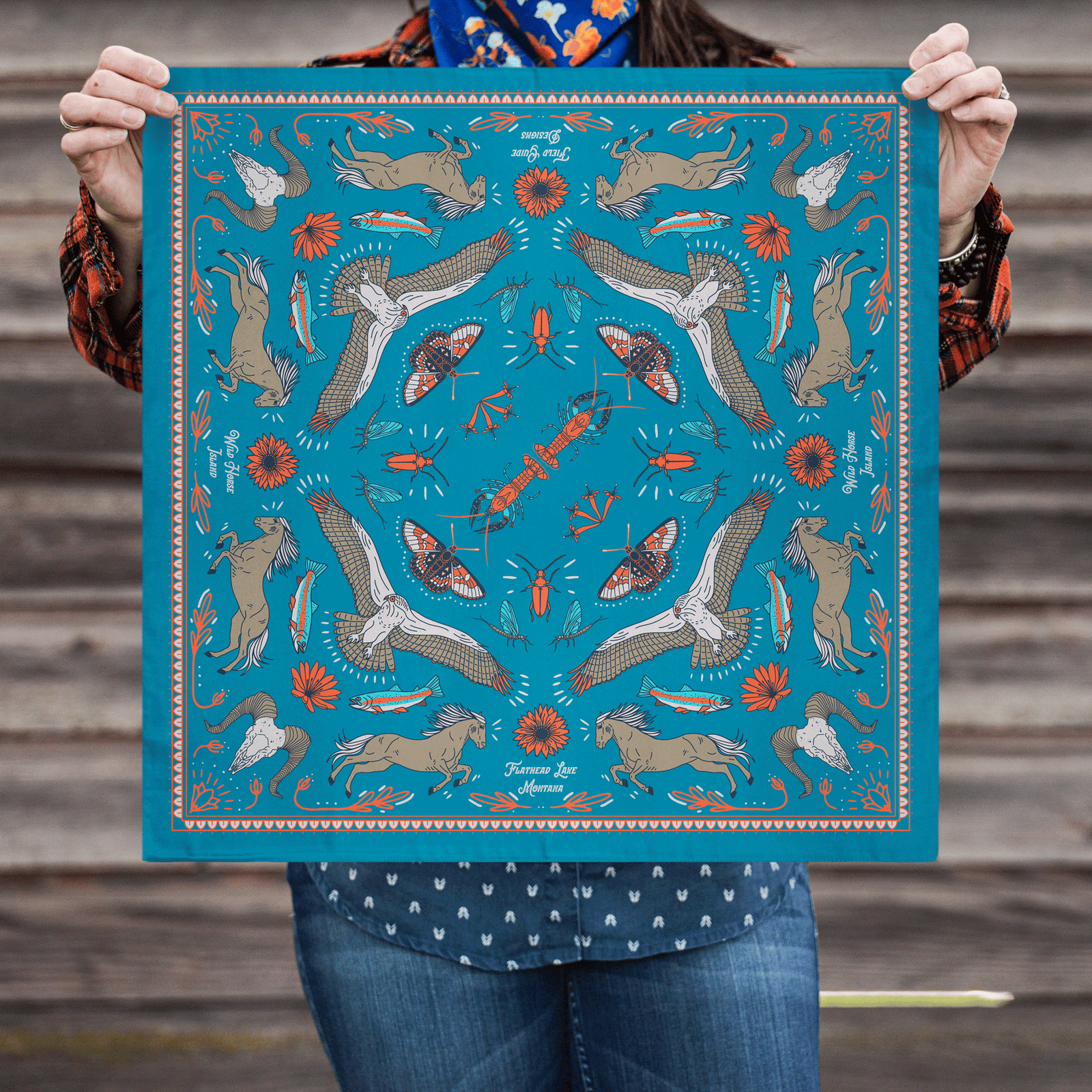 WILD HORSE ISLAND - FLATHEAD LAKE BANDANA