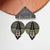 Architectural Leather + Birch Earring