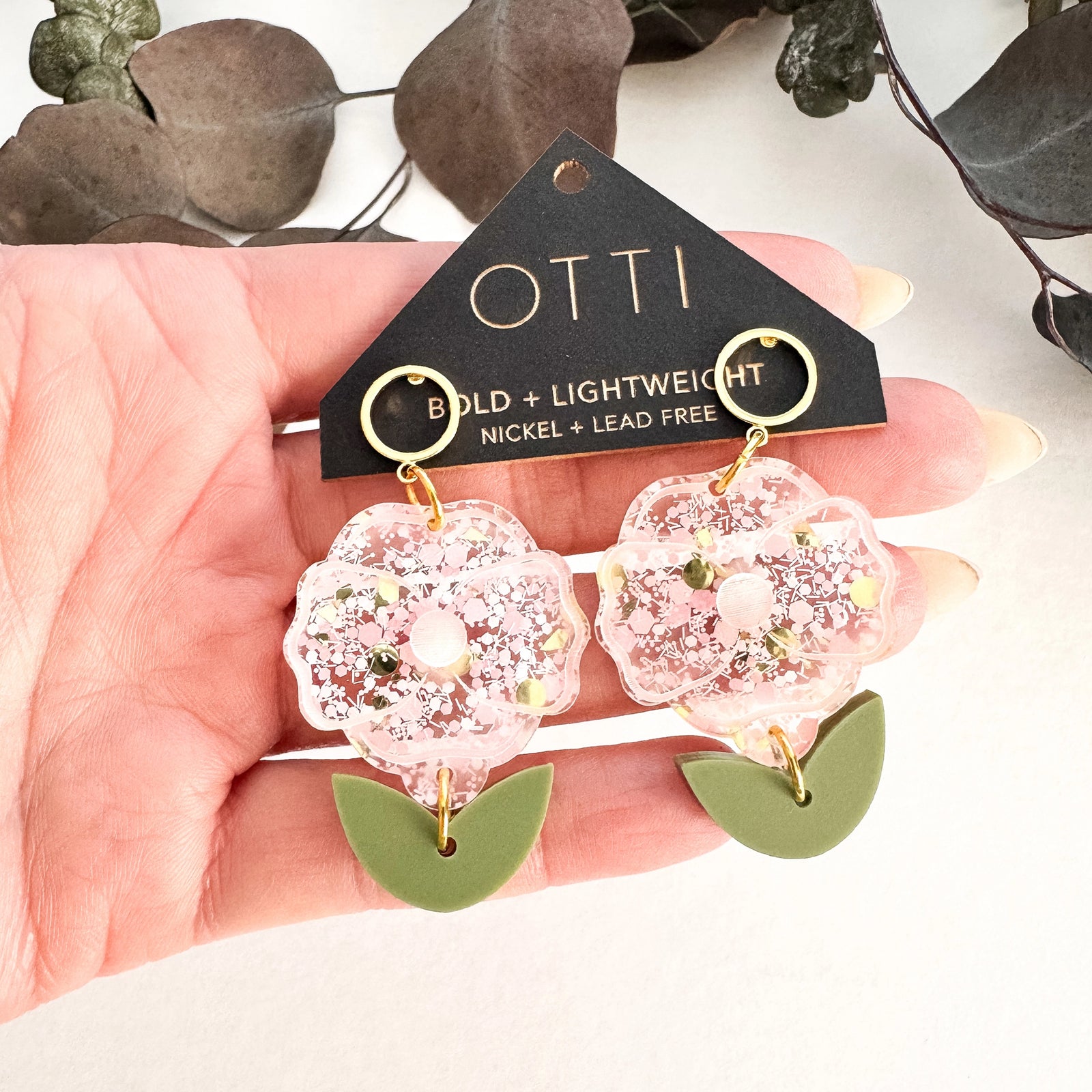 Petite Poppy Earrings: Pink