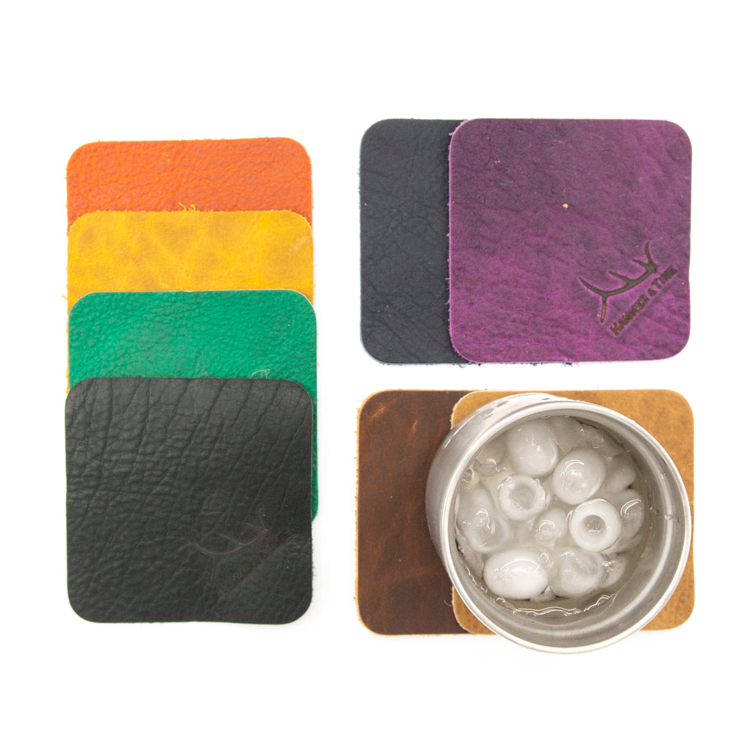 Leather Coasters - handMADE Montana
