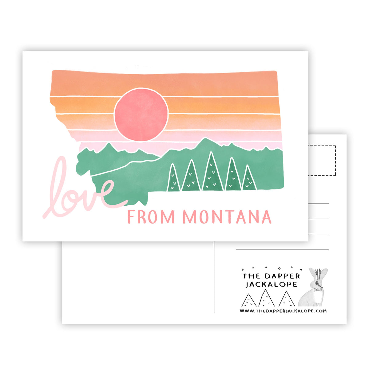 LOVE FROM MONTANA POSTCARD