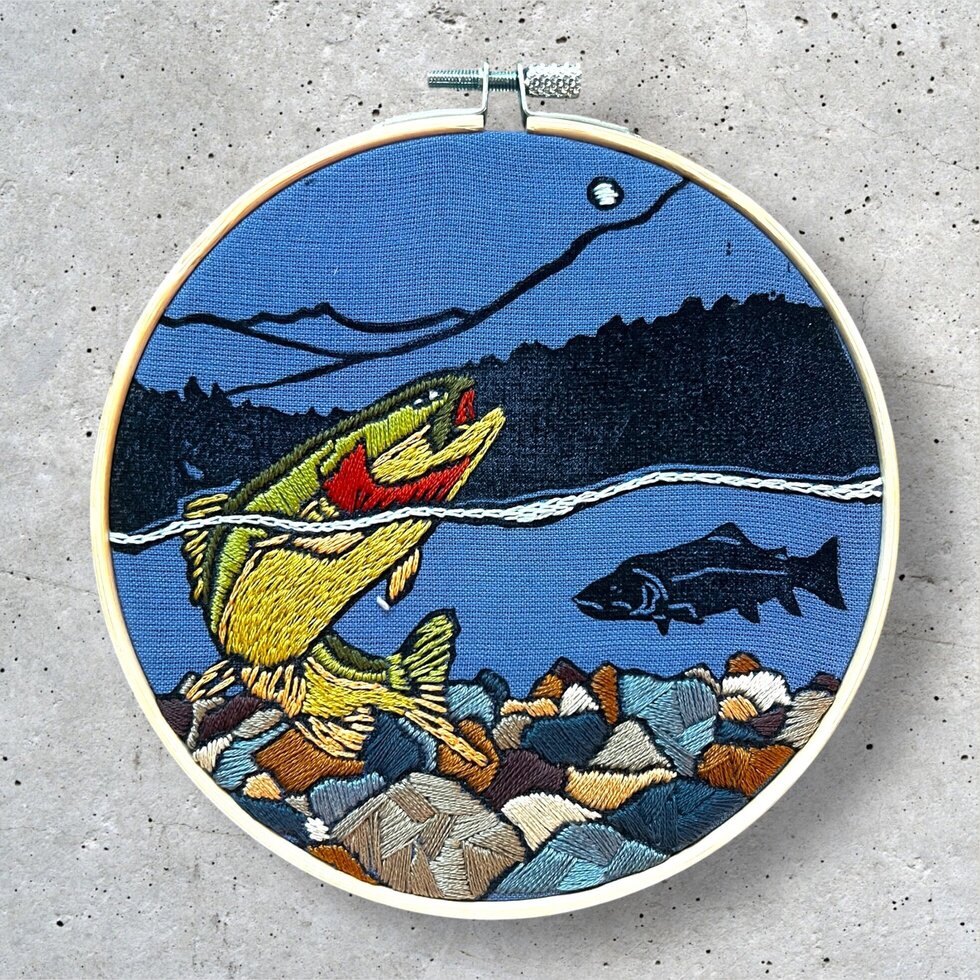 Trout Embroidery Kit