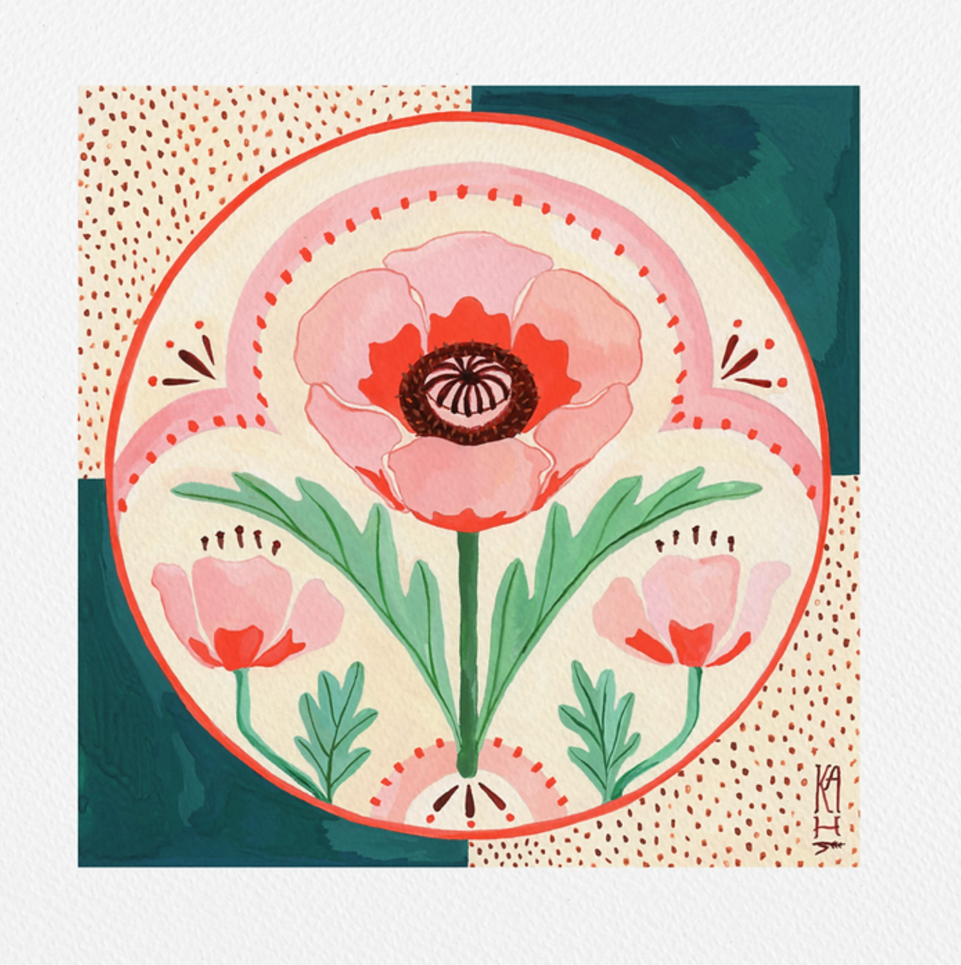 Pink Poppy Tile