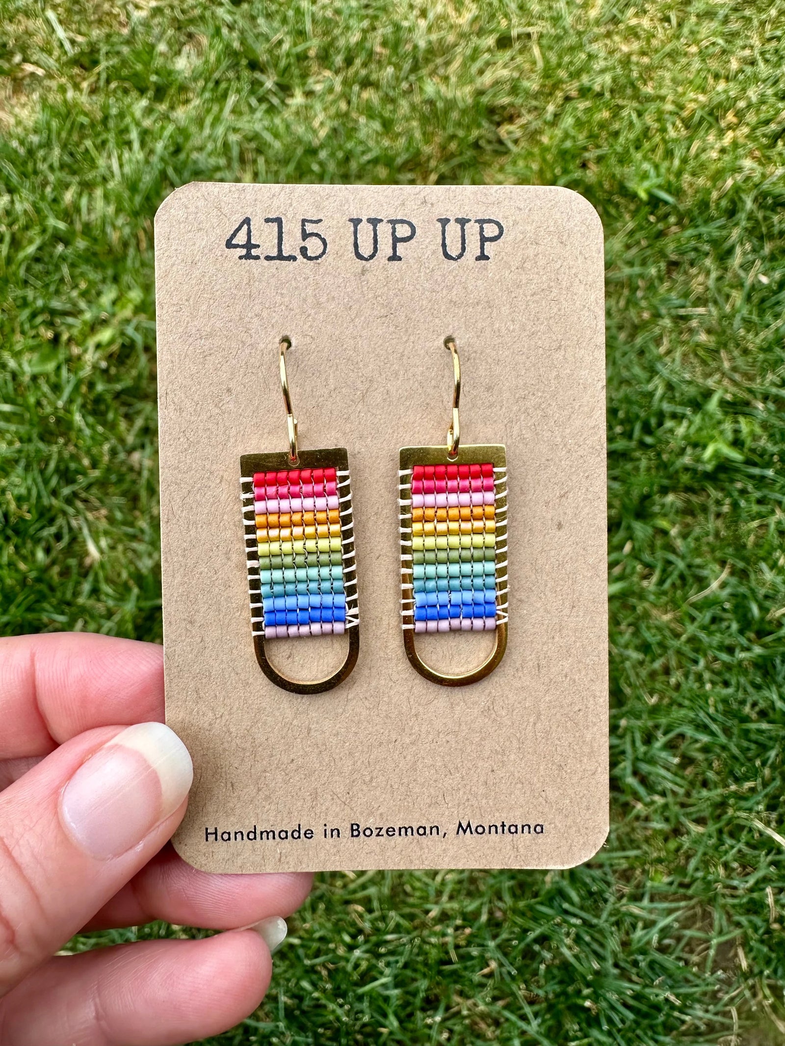 Beaded Gold Arcs | Rainbow