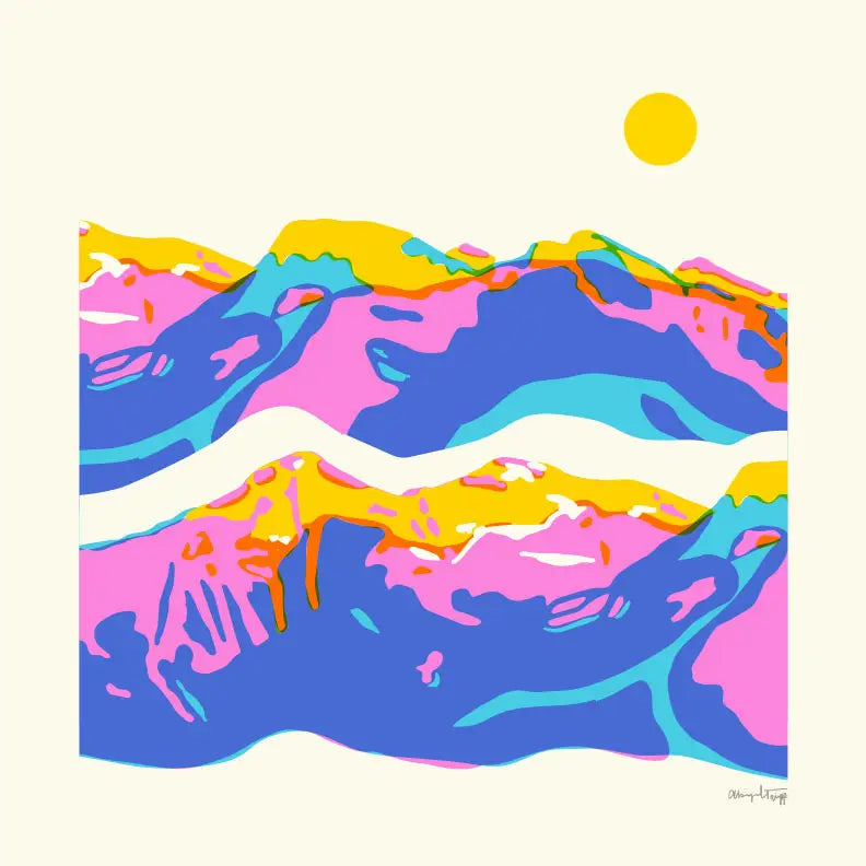 Elevation Risograph Print