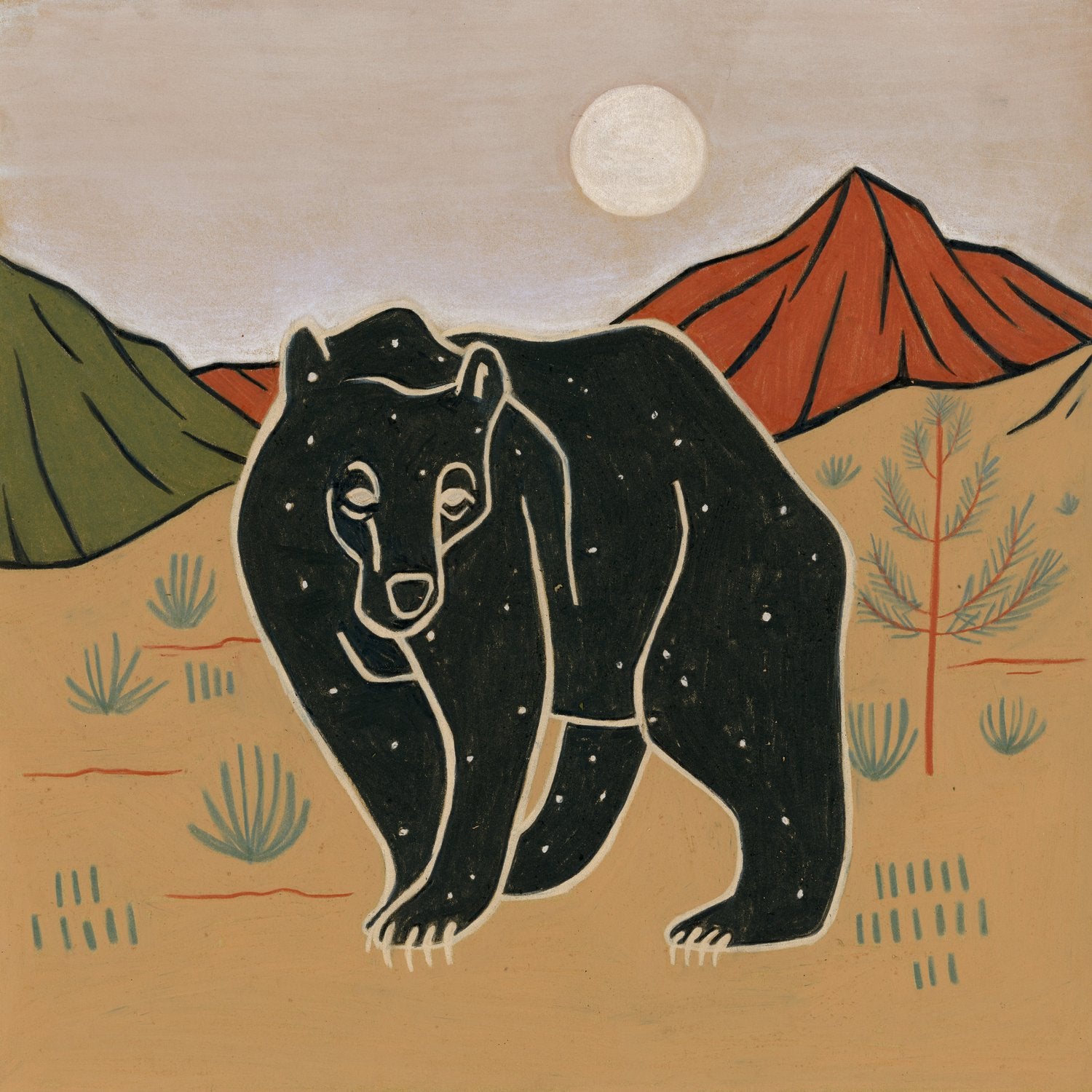 Night Bear Comes Down From the Mountain