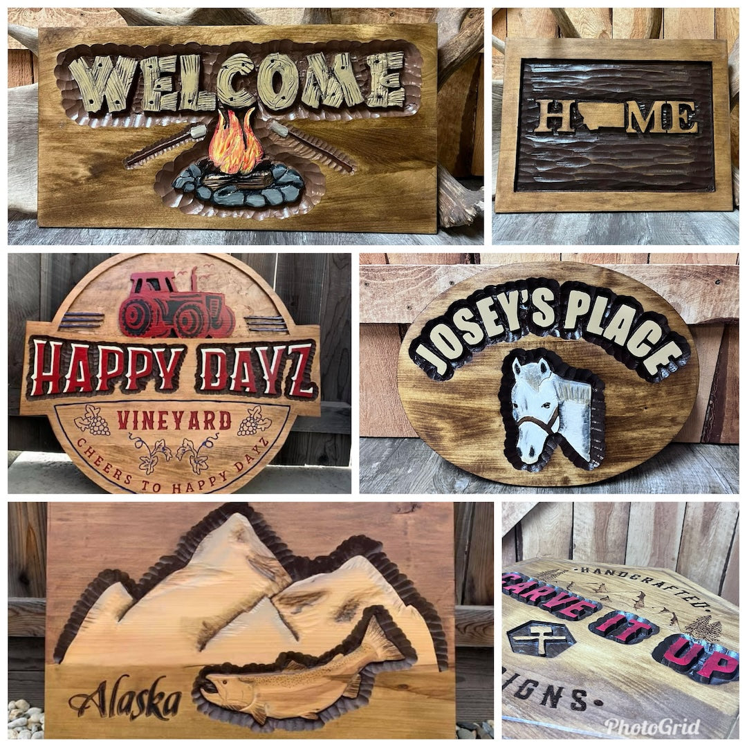 Carve It Up Handcrafted Wood Signs