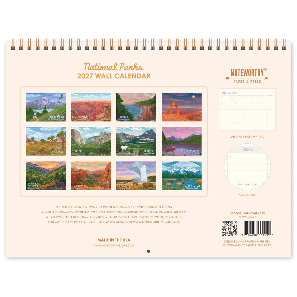 2027 National Park Calendar (Copy)