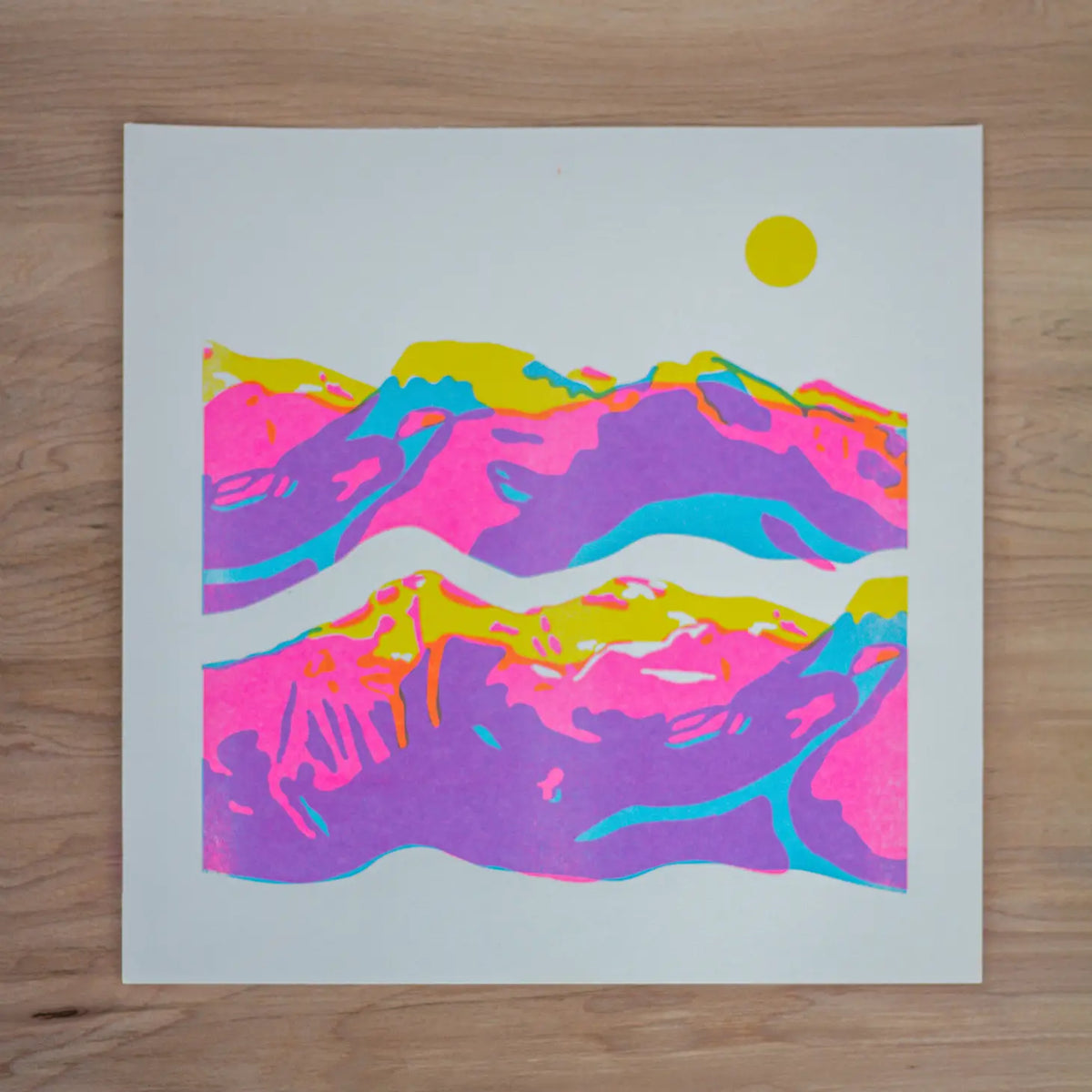 Elevation Risograph Print