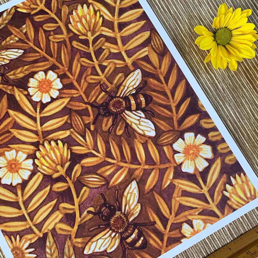 Honey Bees &amp; Flowers