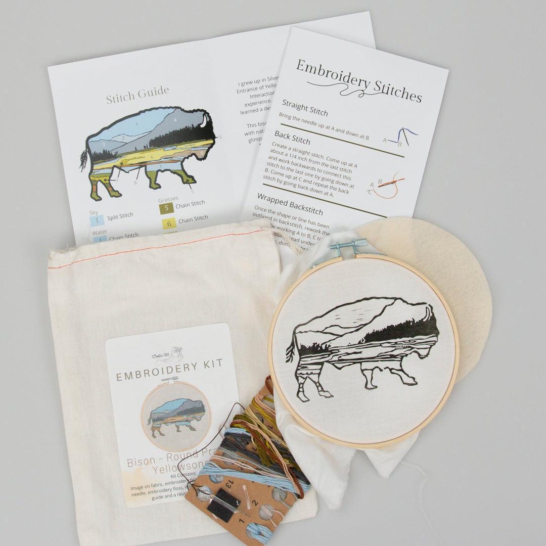 Bison Embroidery Kit