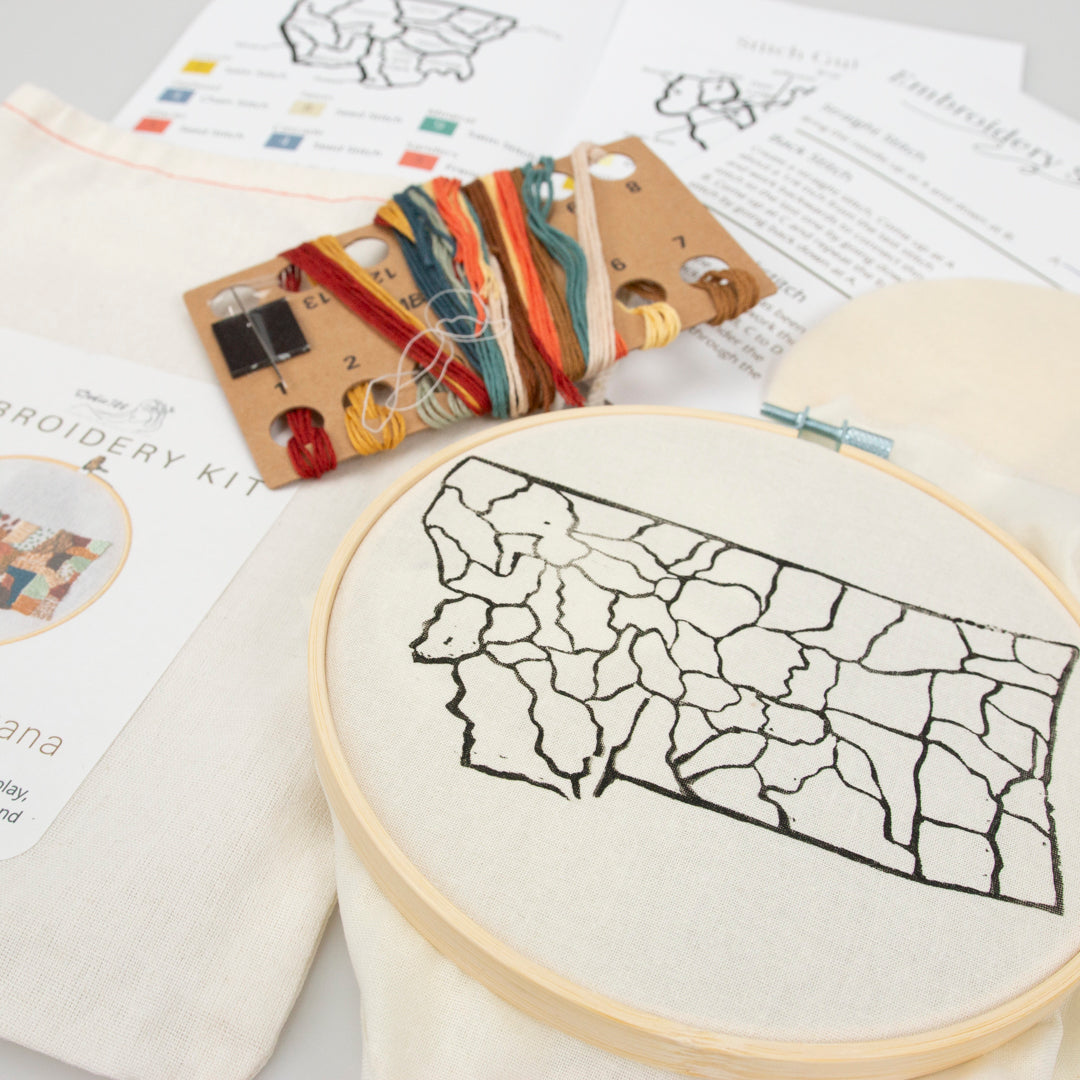 56 Counties Embroidery Kit