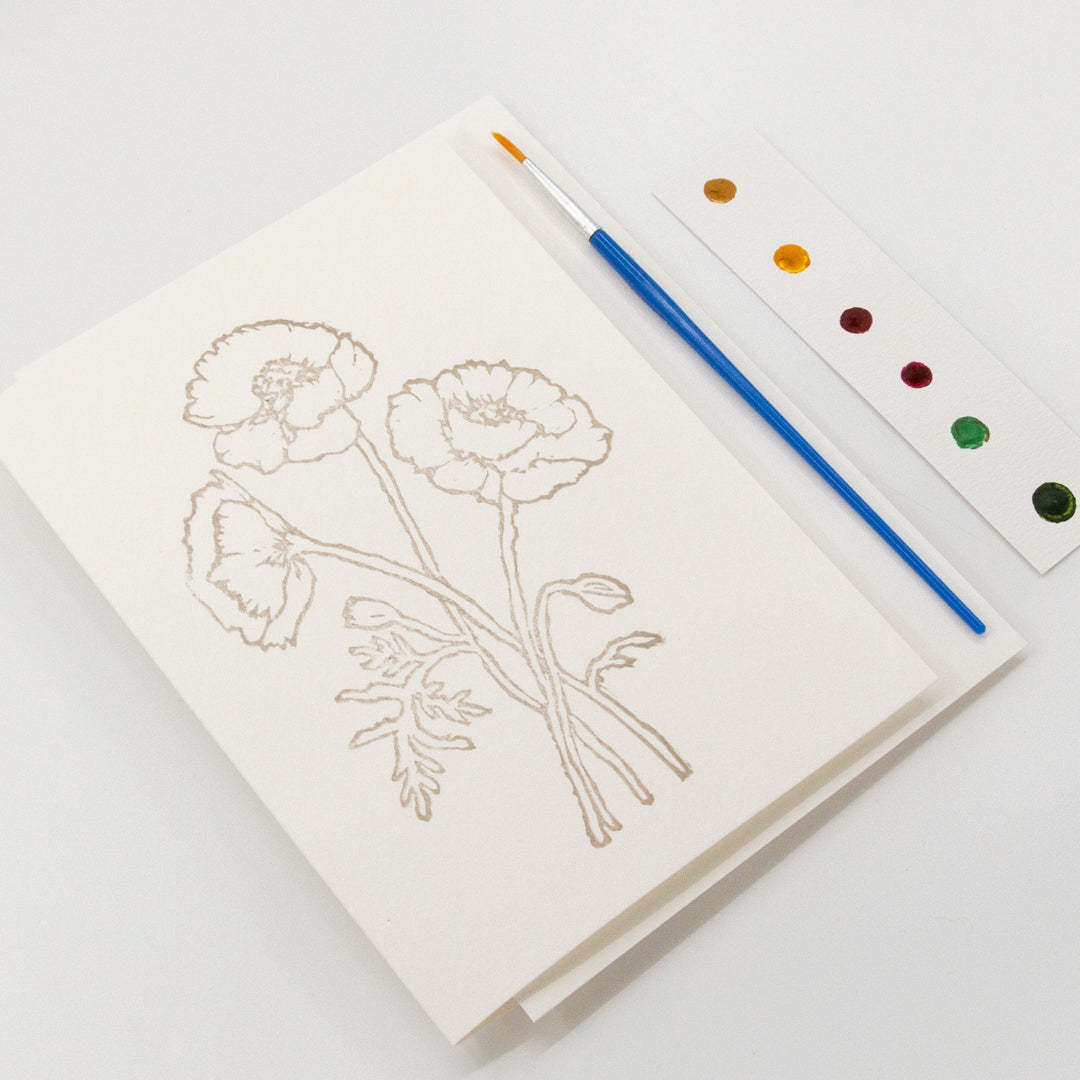 Poppy Watercolor Card Kit