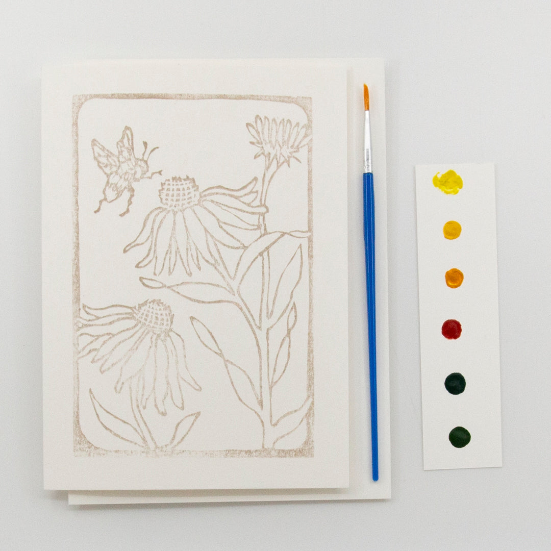 Cone Flower Watercolor Card Kit