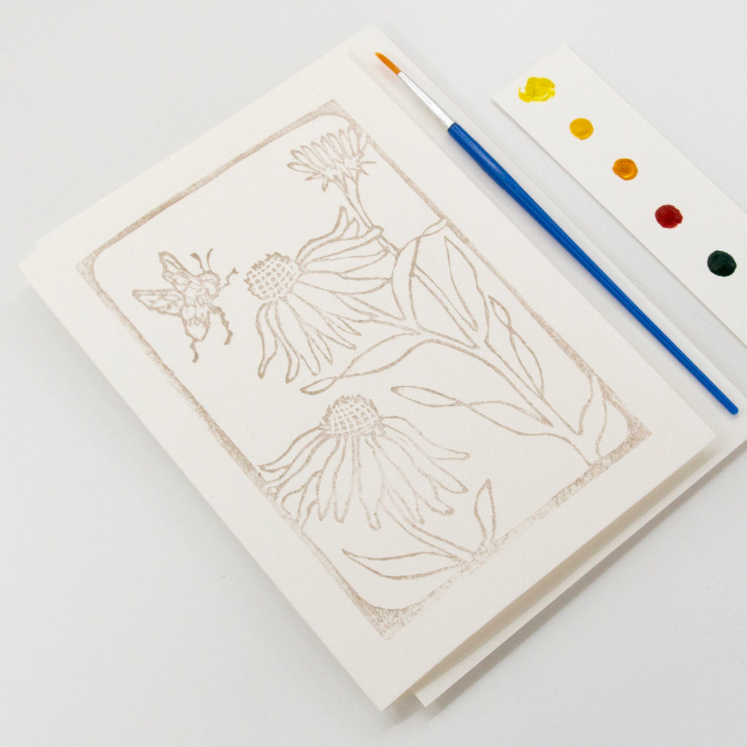 Cone Flower Watercolor Card Kit