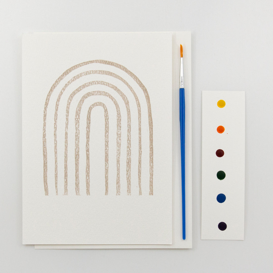 Rainbow Watercolor Card Kit