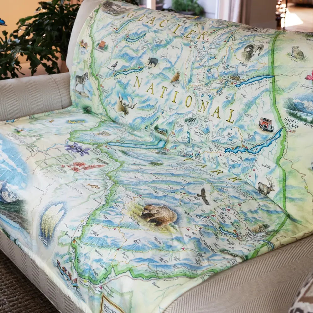 Glacier National Park Fleece Blanket