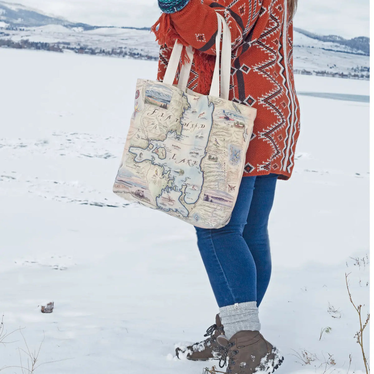 Flathead Lake Canvas Tote