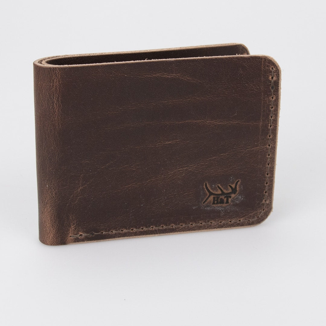 Men's Designer Brown Leather Bifold Wallet