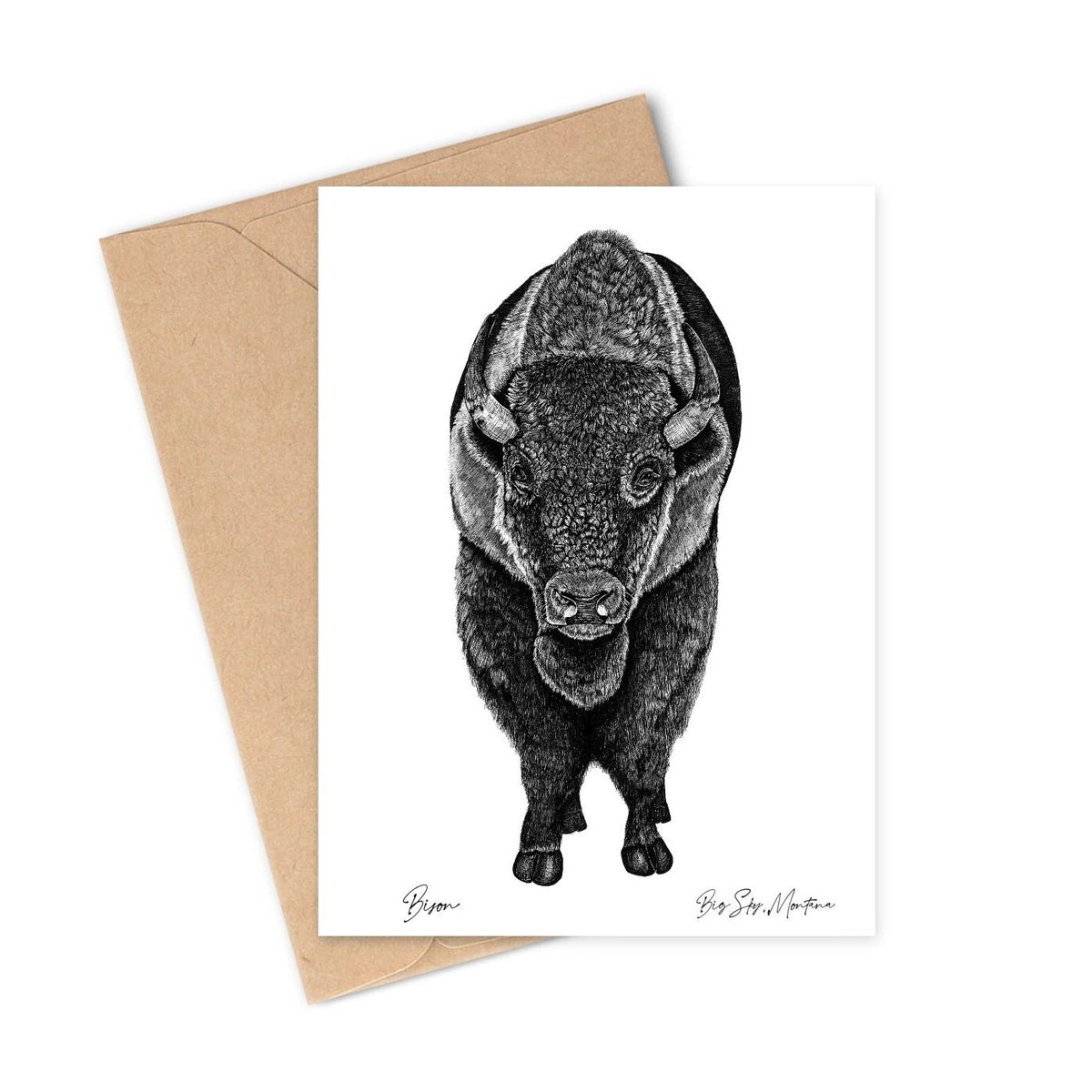 Bison Card - handMADE Montana