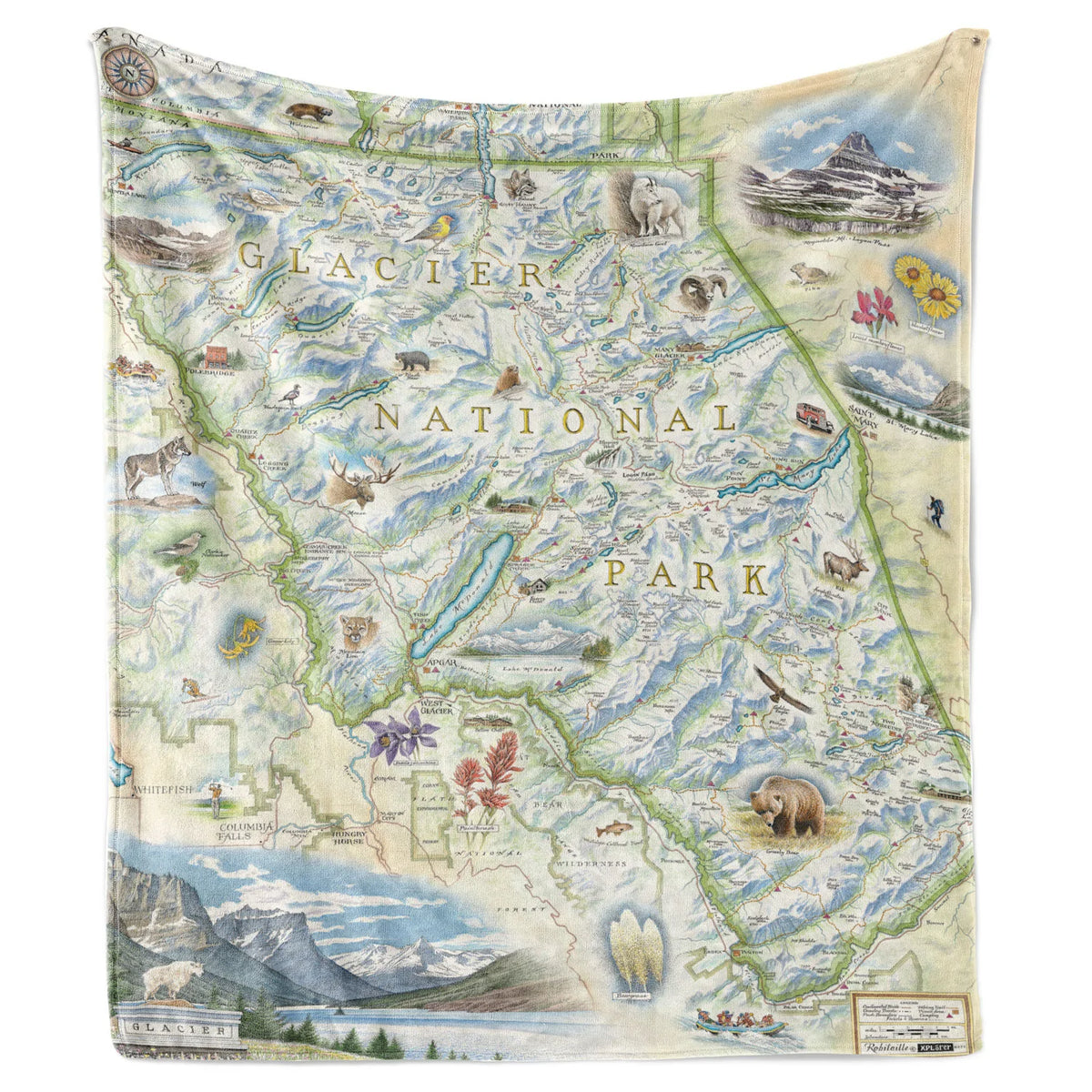 Glacier National Park Fleece Blanket