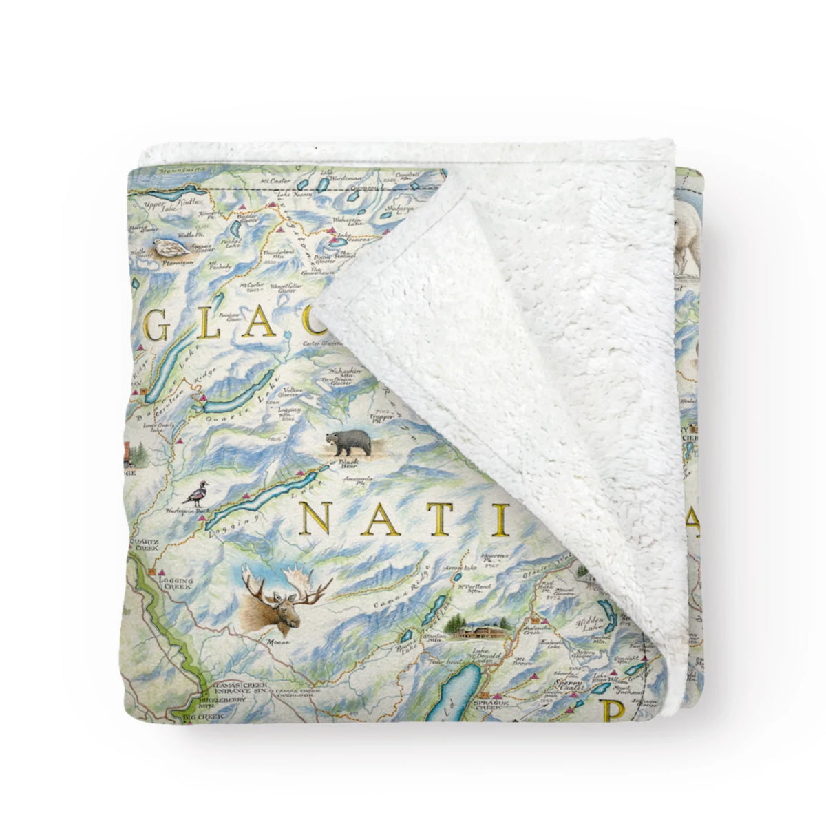 Glacier National Park Fleece Blanket