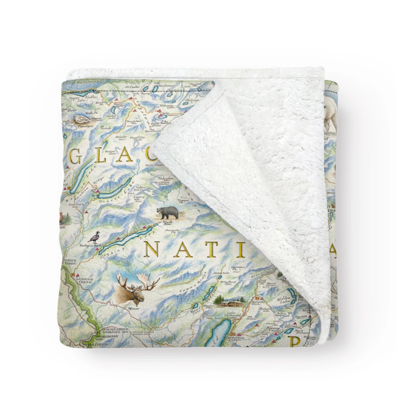 Glacier National Park Fleece Blanket
