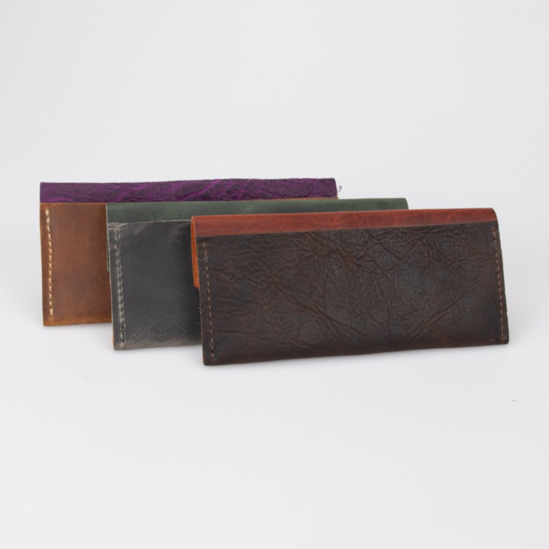 Leather Long (Trucker) Wallet - Brown, Brown