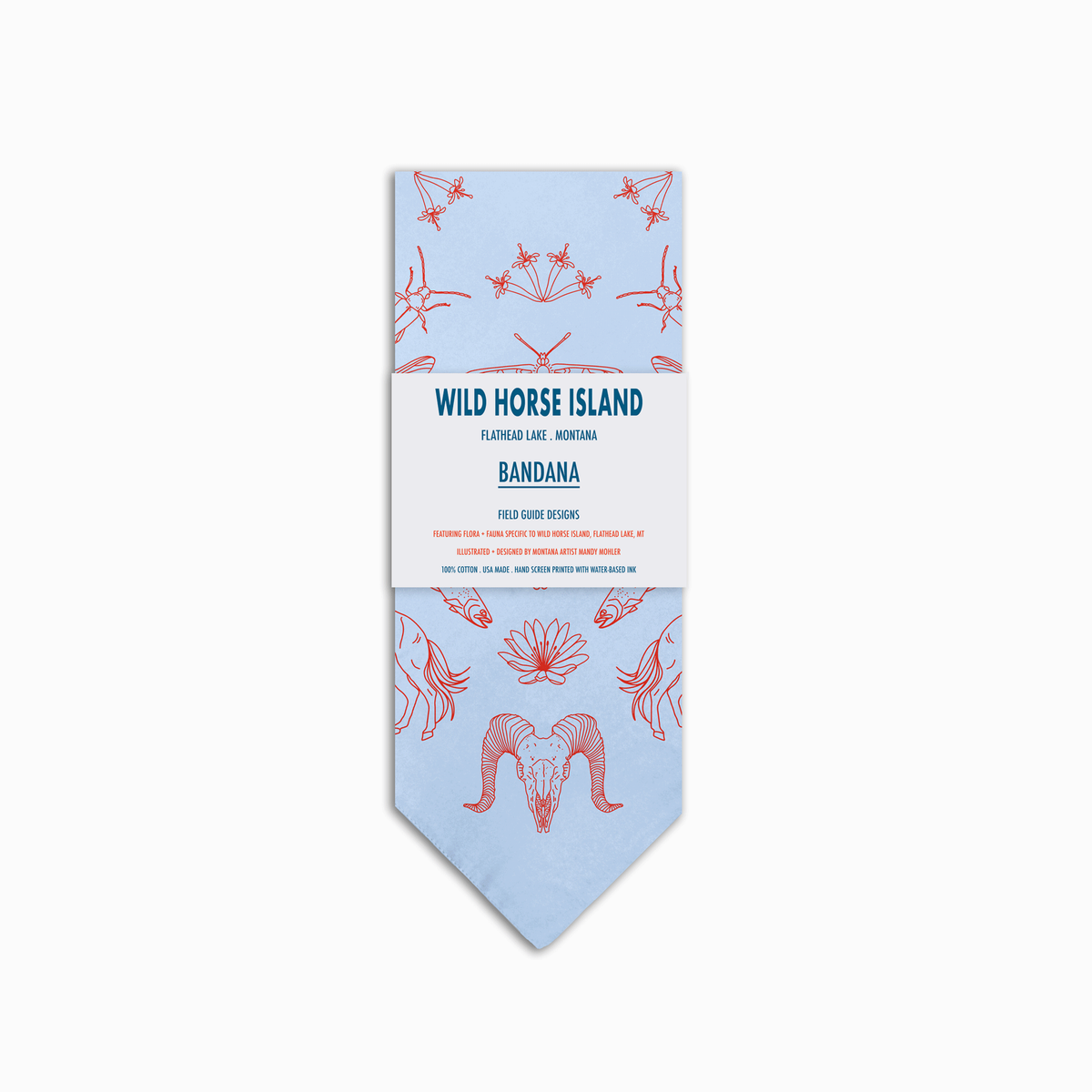 WILD HORSE ISLAND - FLATHEAD LAKE BANDANA