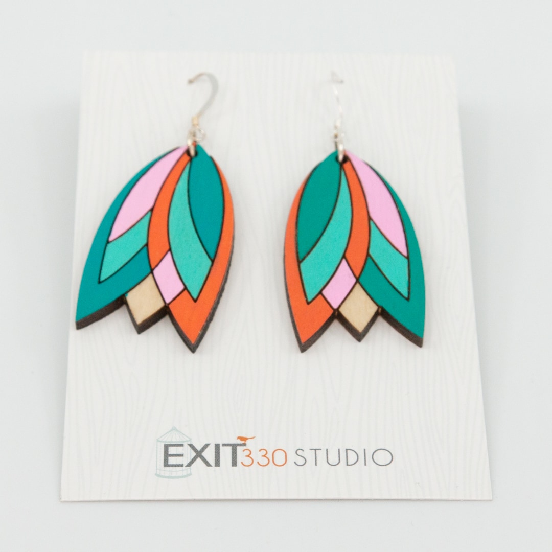 Stylized Flower Earrings