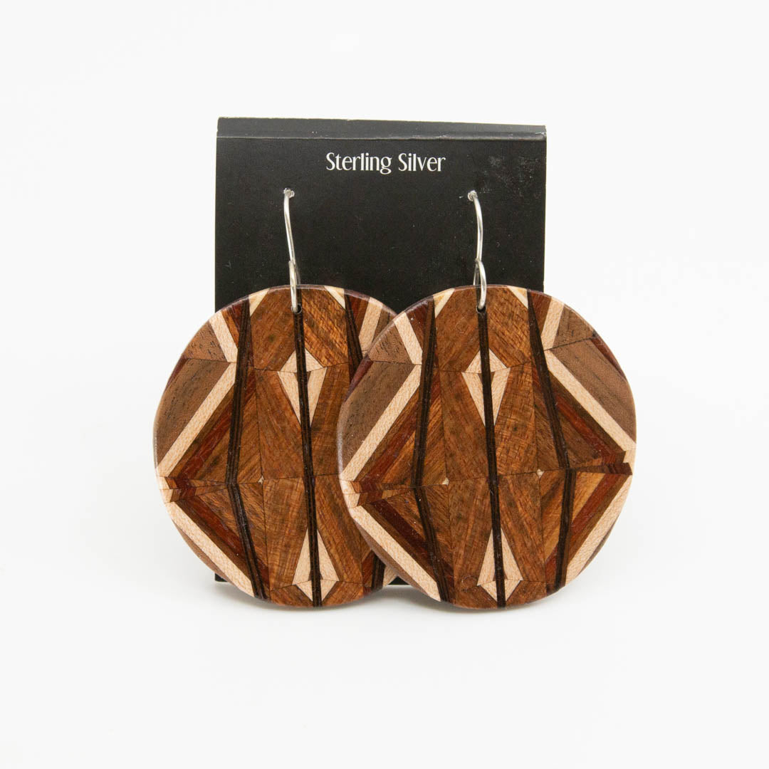 WOODEN LARGE EARRINGS